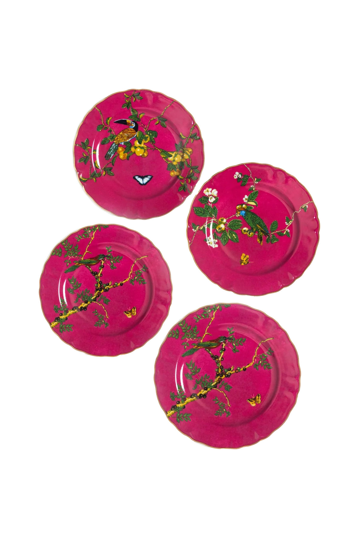 Elegant 4-Piece Dessert Plate Set  Modern Serving Collection