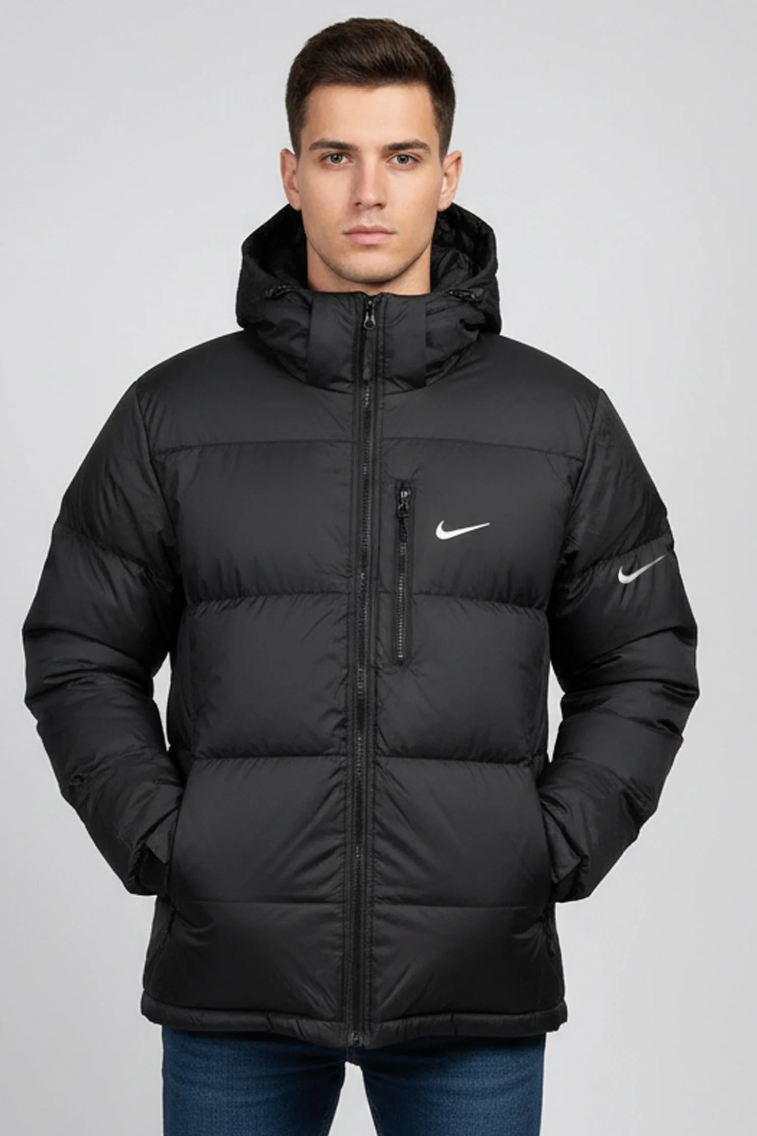Nke Windrunner Men's Imported Puffer Jacket In Black