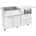 Mobile Kitchen Cart - Stainless Steel  54"