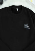 HoneyComb Patterened Imported Men's Sweatshirt In Black