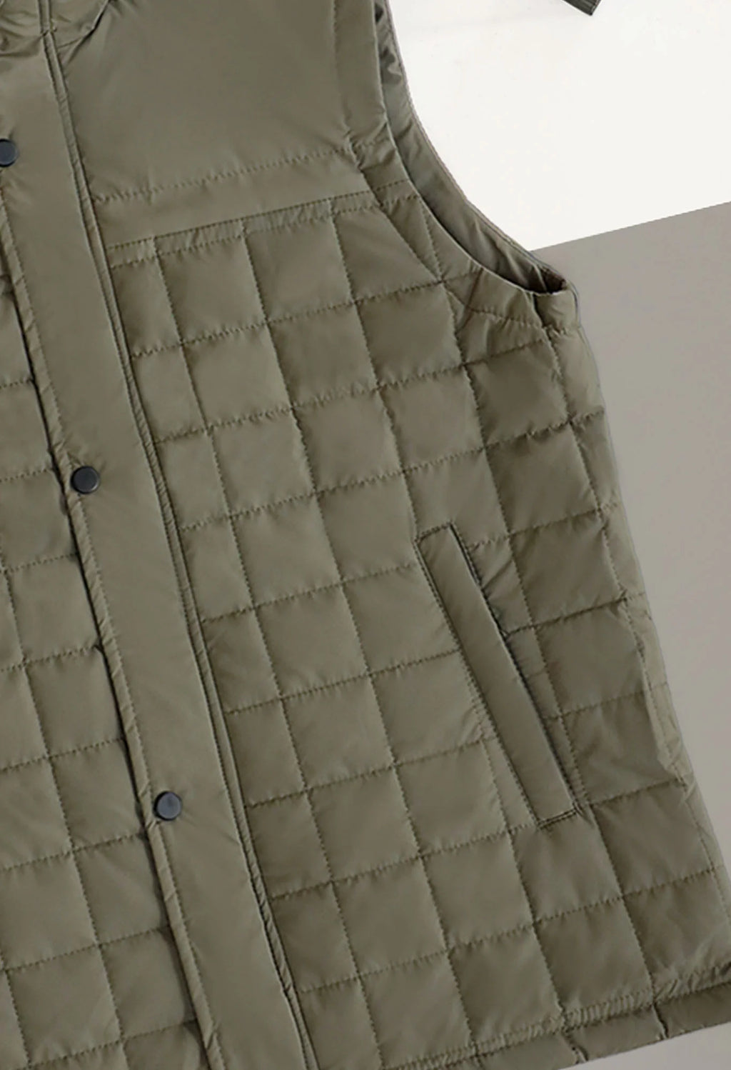 Quilted Design, Stand-up Collar Men's Gilet