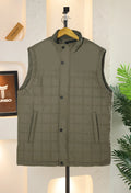 Quilted Design, Stand-up Collar Men's Gilet